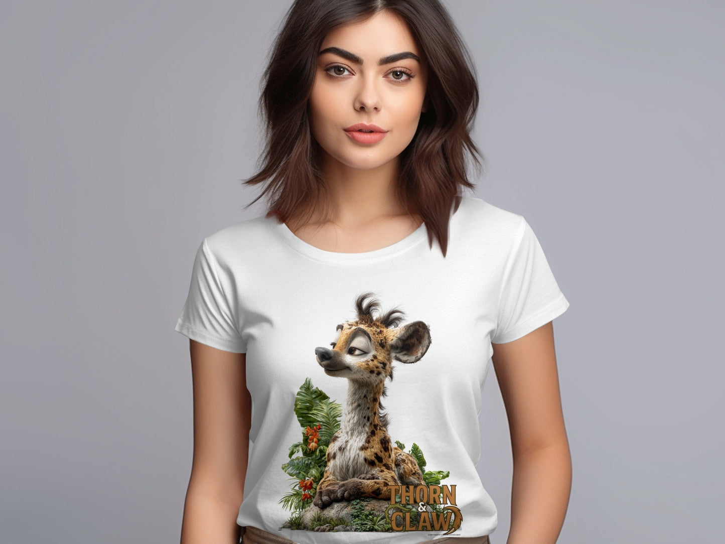 RMA APPAREL Thorn Claw Hyena Unisex T-Shirt Sizes S to 5XL T-Shirt - Thorn & Claw White T-Shirts - RMA APPAREL - Roclla Media Apparel Store