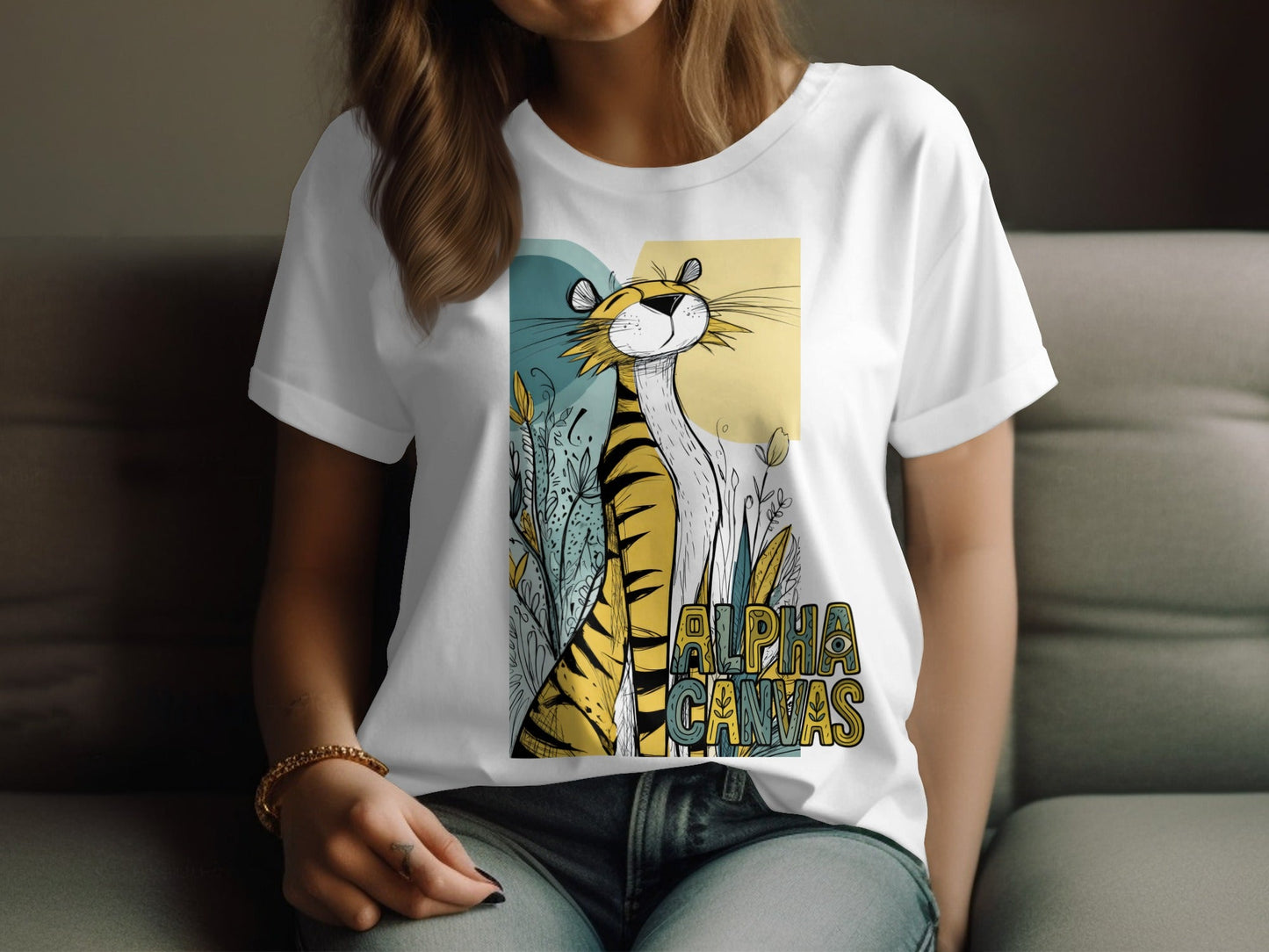 RMA APPAREL Tiger Graphic Unisex T-Shirt Sizes S 5XL product type - DFTW - White T-Shirt - RMA APPAREL - Roclla Media Apparel Store