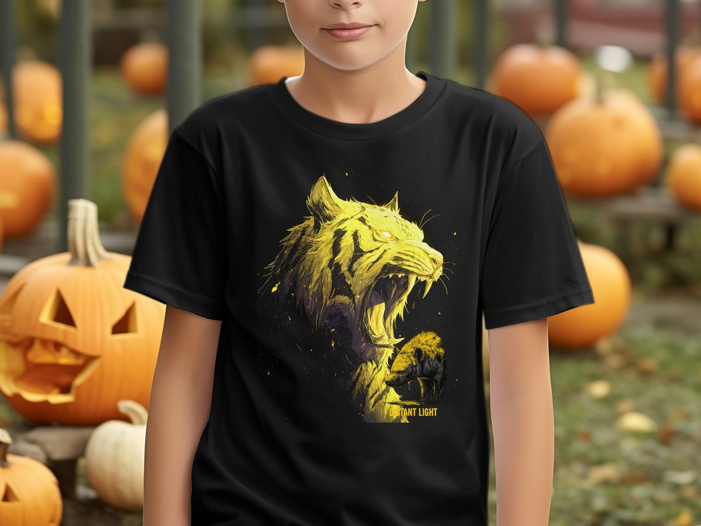 RMA APPAREL Tiger illustration Mammal Art Unisex T-Shirt - Distant Light White T-Shirts - RMA APPAREL - Roclla Media Apparel Store