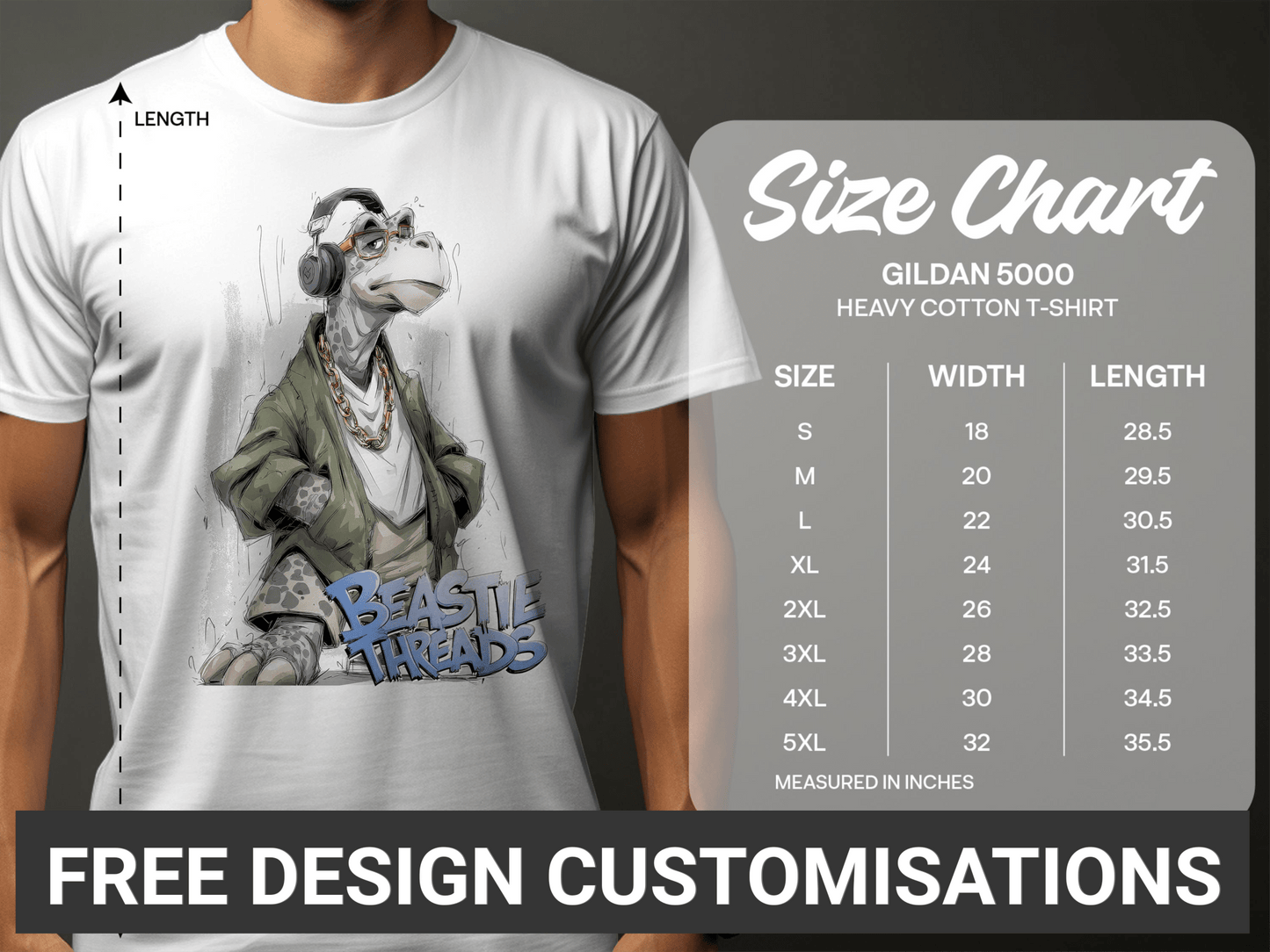 RMA APPAREL Turtle T-Shirt, Unisex Shirt, S to 5XL, Wildlife Tees - Beastie Threads White T-Shirt - RMA APPAREL - Roclla Media Apparel Store
