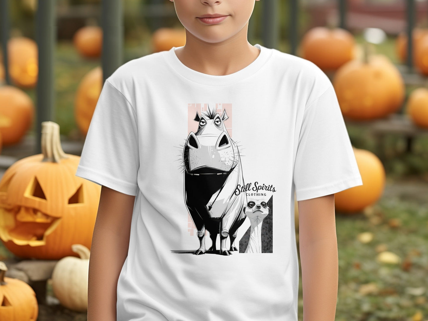 RMA APPAREL Warthog Meerkat Wildlife Unisex T-Shirt Sizes 5XL - Still Spirits White T-Shirt - RMA APPAREL - Roclla Media Apparel Store