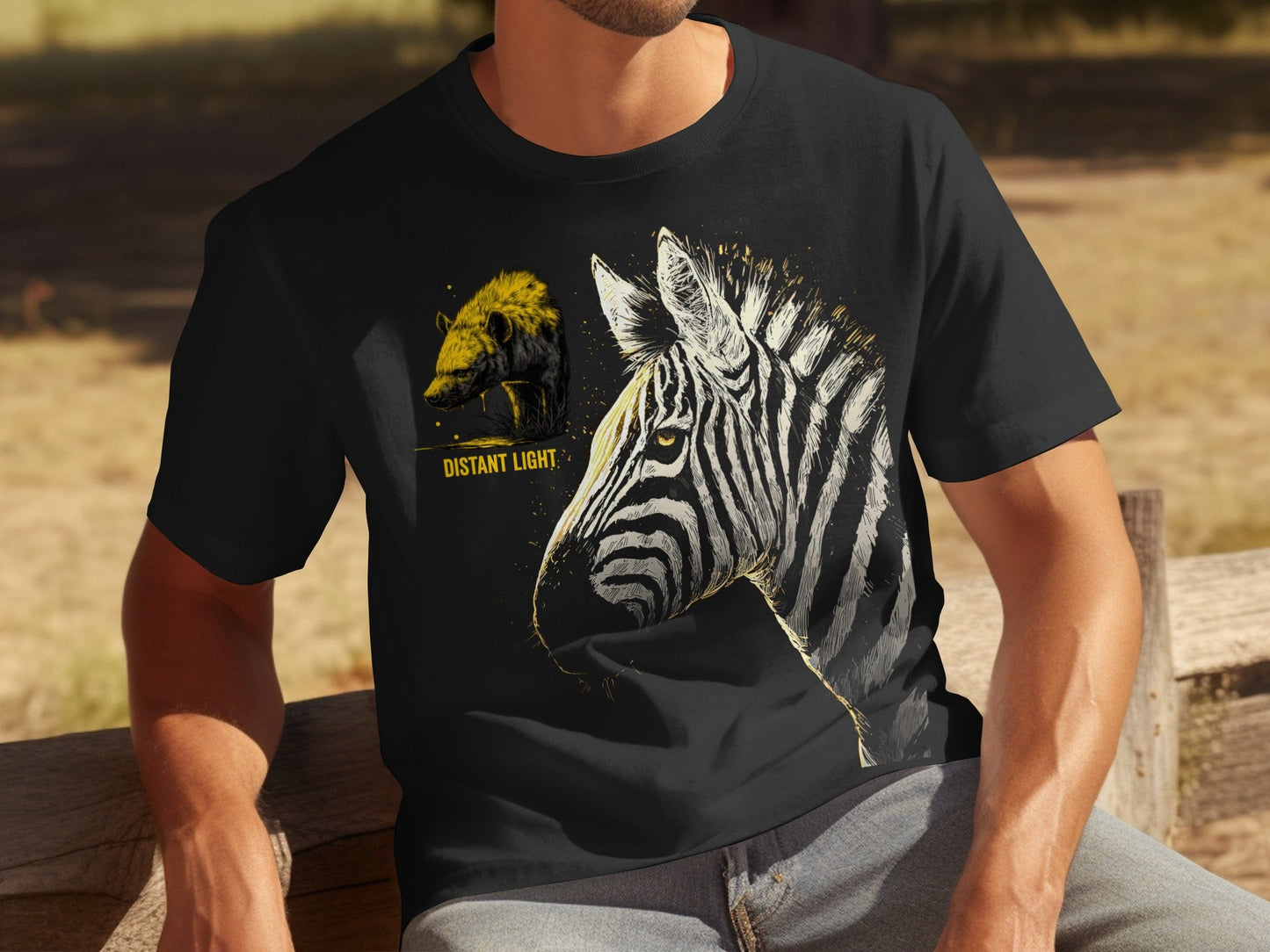 RMA APPAREL Zebra illustration Mammal Art Unisex Sizes T-Shirt - Distant Light White T-Shirts - RMA APPAREL - Roclla Media Apparel Store