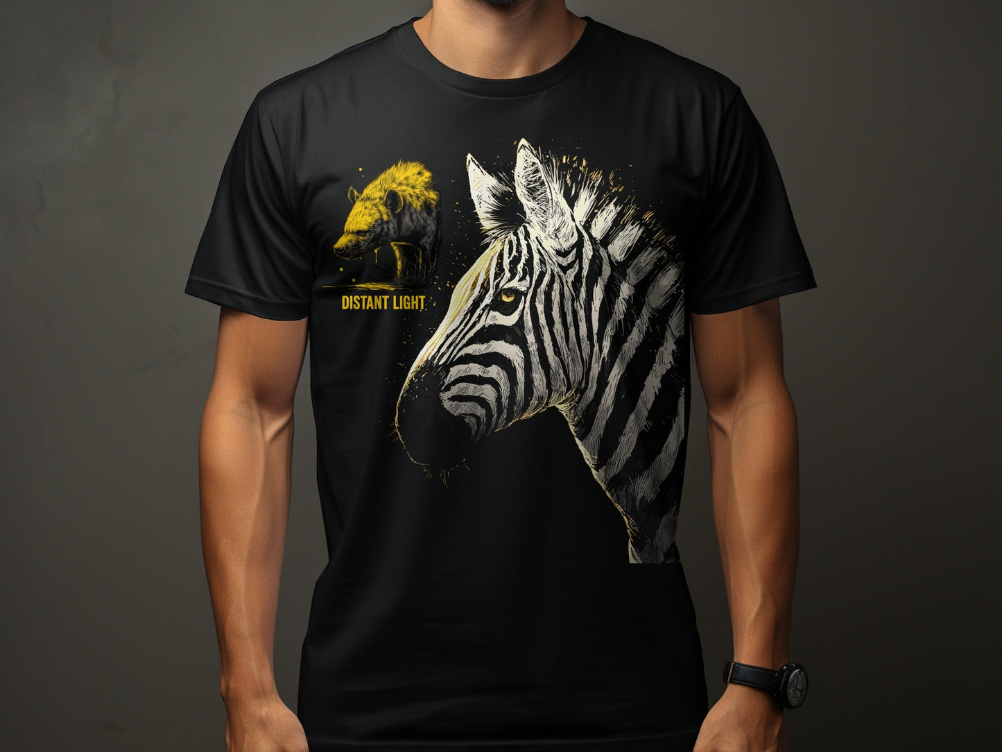 RMA APPAREL Zebra illustration Mammal Art Unisex Sizes T-Shirt - Distant Light White T-Shirts - RMA APPAREL - Roclla Media Apparel Store