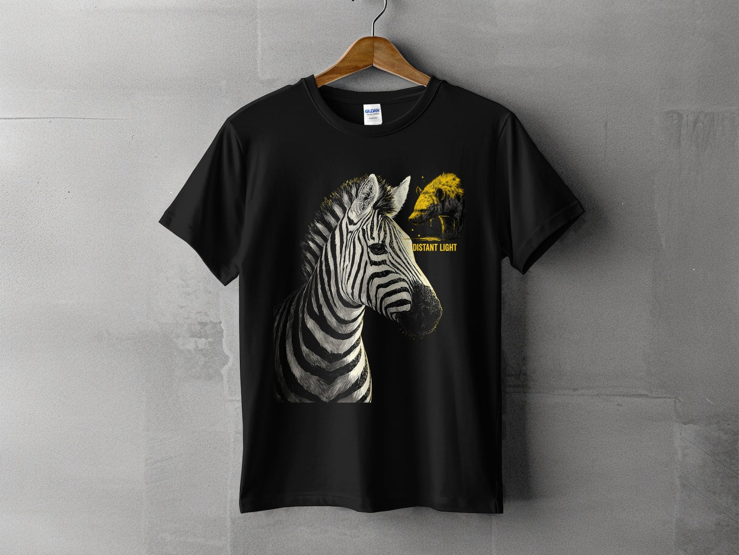 RMA APPAREL Zebra illustration Mammal Art Unisex T-Shirt Sizes S - 5XL - Distant Light White T-Shirts - RMA APPAREL - Roclla Media Apparel Store