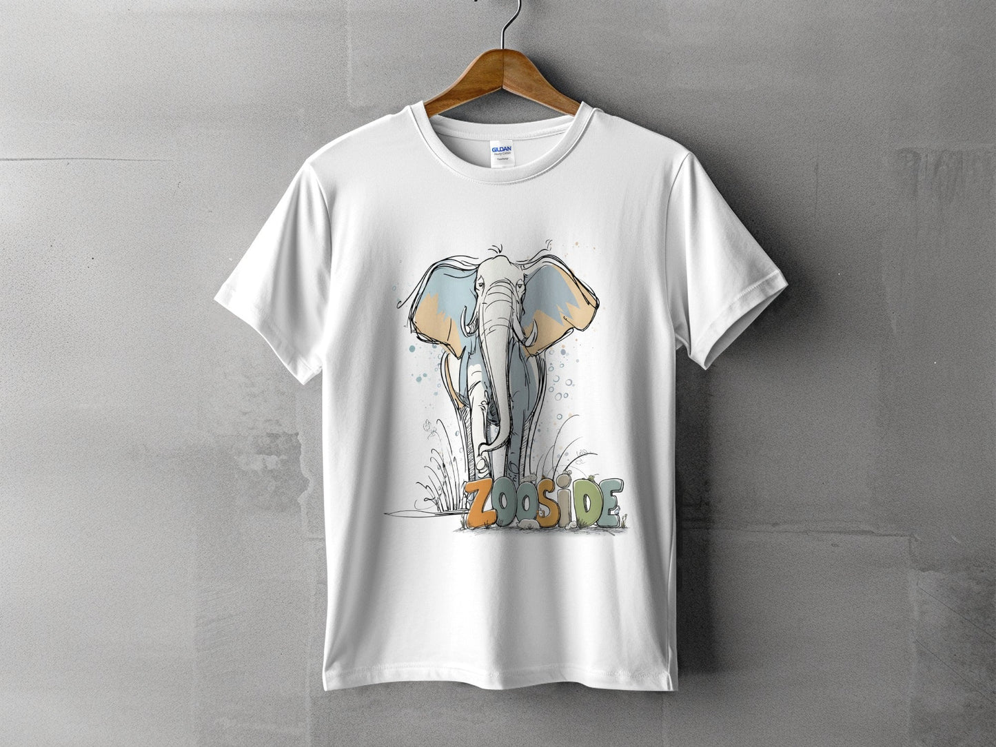 RMA APPAREL Zooside Elephant Design Mens Unisex T-Shirt 🐘Sizes T-Shirt - Zooside White T-Shirts - RMA APPAREL - Roclla Media Apparel Store