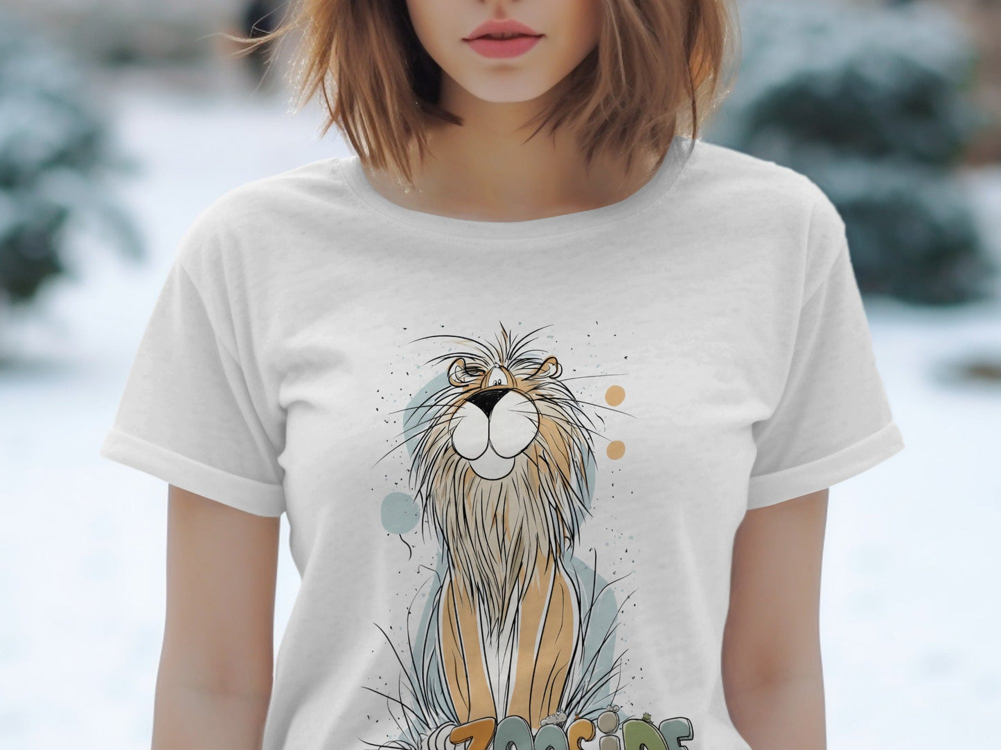 RMA APPAREL Zooside Lion Unisex T-Shirt Sizes S to 5XL T-Shirt - Zooside White T-Shirts - RMA APPAREL - Roclla Media Apparel Store