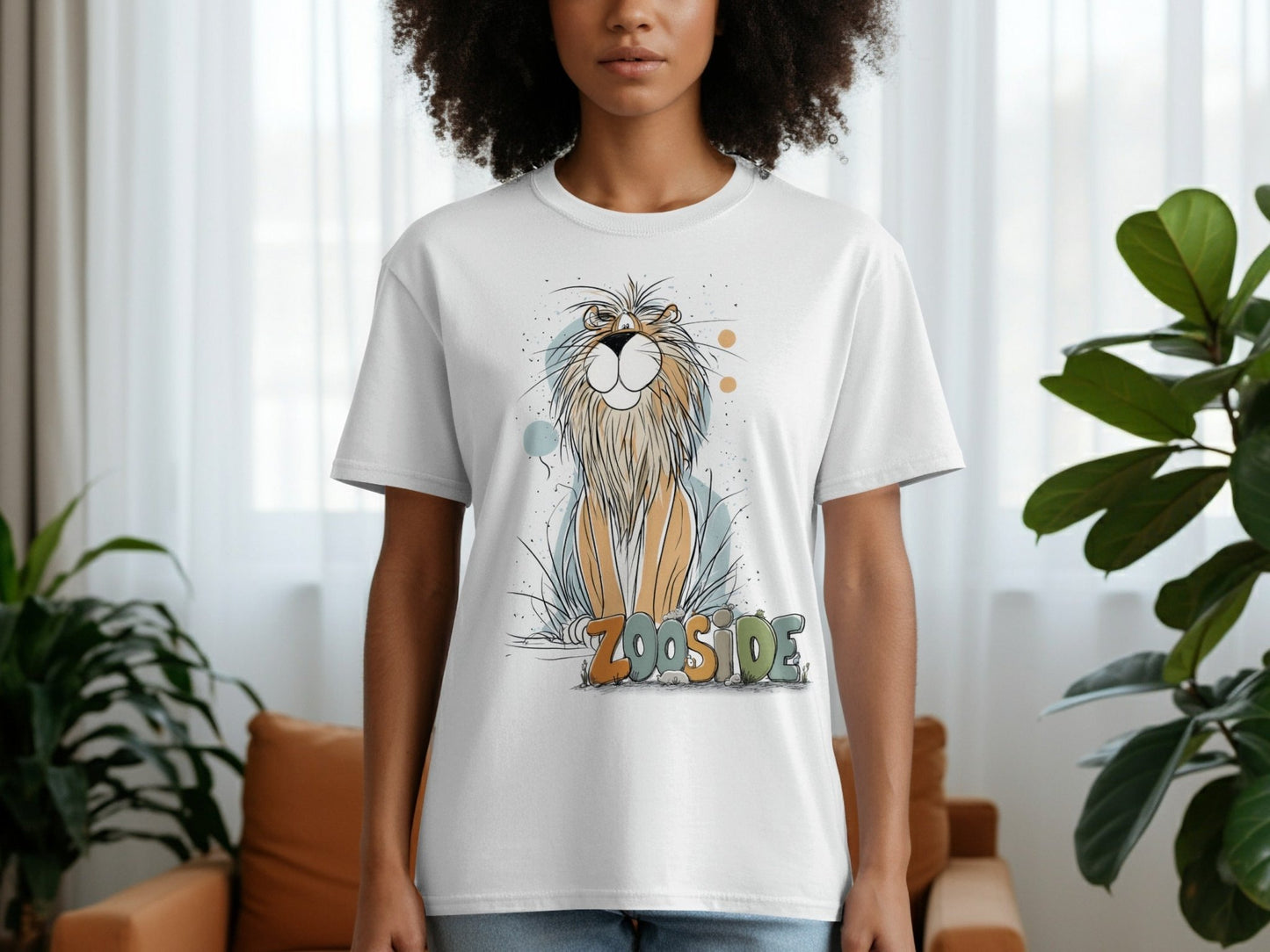 RMA APPAREL Zooside Lion Unisex T-Shirt Sizes S to 5XL T-Shirt - Zooside White T-Shirts - RMA APPAREL - Roclla Media Apparel Store