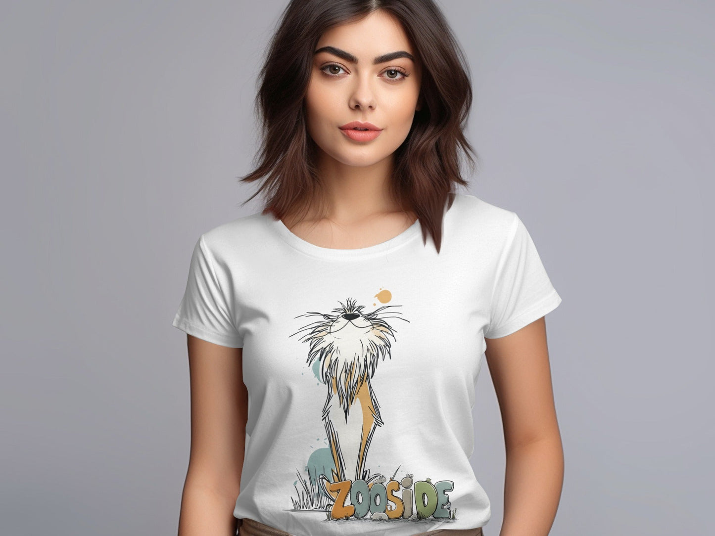 RMA APPAREL Zooside Lion Unisex T-Shirt Sizes S to 5XL T-Shirt - Zooside White T-Shirts - RMA APPAREL - Roclla Media Apparel Store