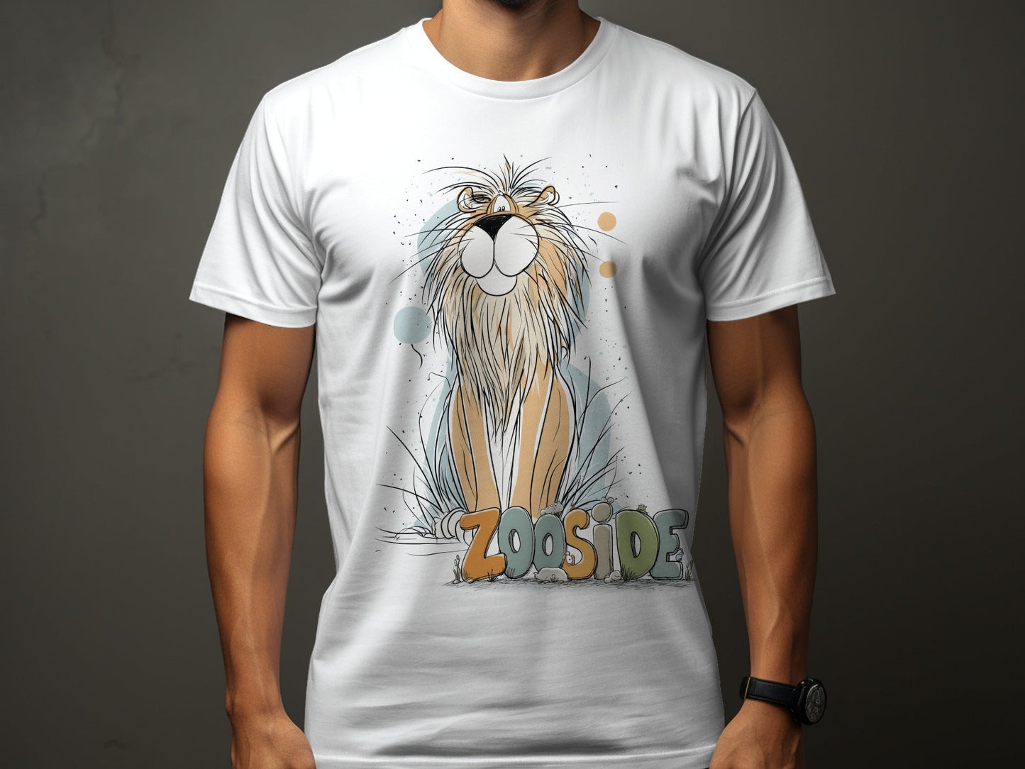 RMA APPAREL Zooside Lion Unisex T-Shirt Sizes S to 5XL T-Shirt - Zooside White T-Shirts - RMA APPAREL - Roclla Media Apparel Store