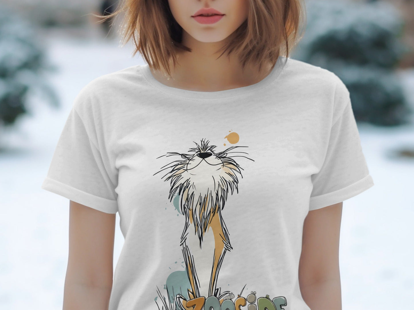 RMA APPAREL Zooside Lion Unisex T-Shirt Sizes S to 5XL T-Shirt - Zooside White T-Shirts - RMA APPAREL - Roclla Media Apparel Store