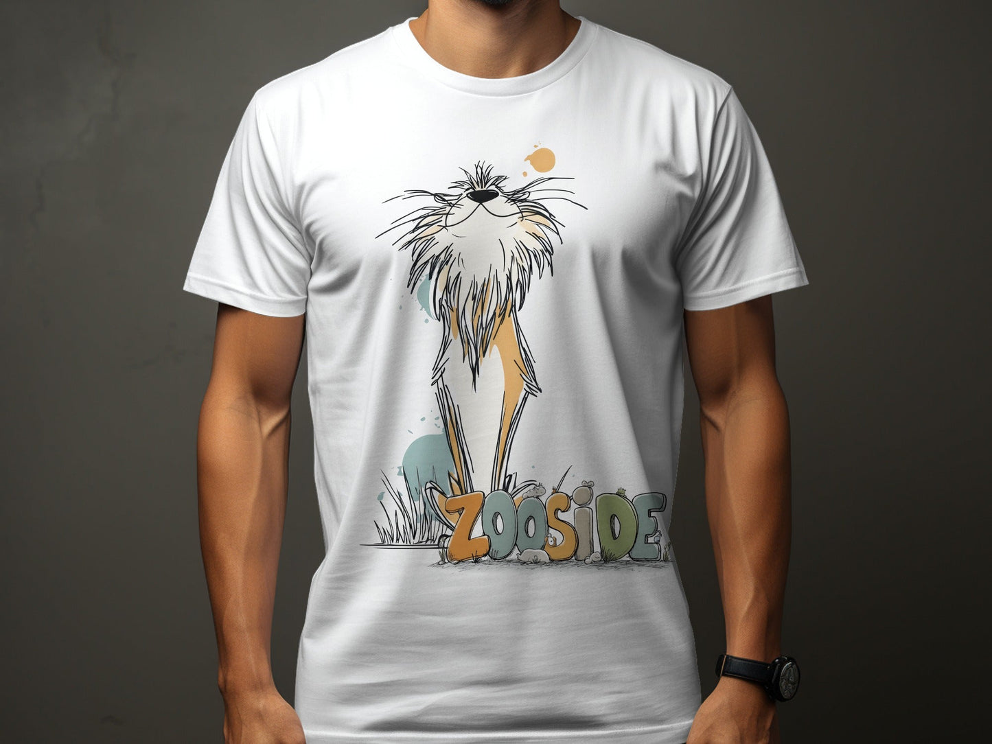 RMA APPAREL Zooside Lion Unisex T-Shirt Sizes S to 5XL T-Shirt - Zooside White T-Shirts - RMA APPAREL - Roclla Media Apparel Store