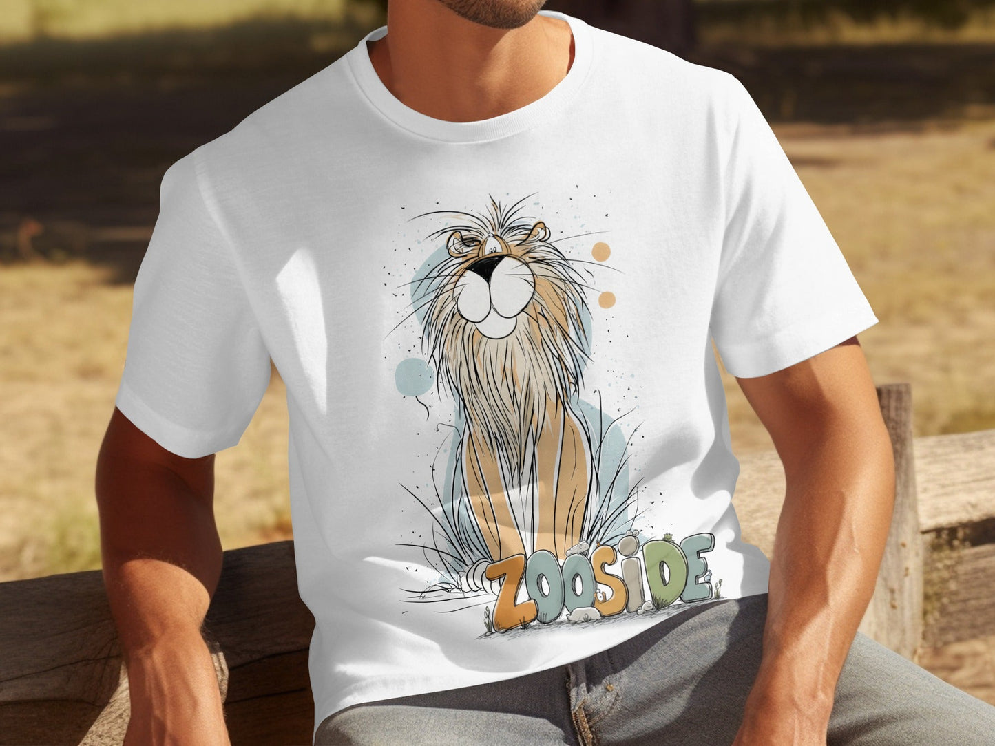 RMA APPAREL Zooside Lion Unisex T-Shirt Sizes S to 5XL T-Shirt - Zooside White T-Shirts - RMA APPAREL - Roclla Media Apparel Store