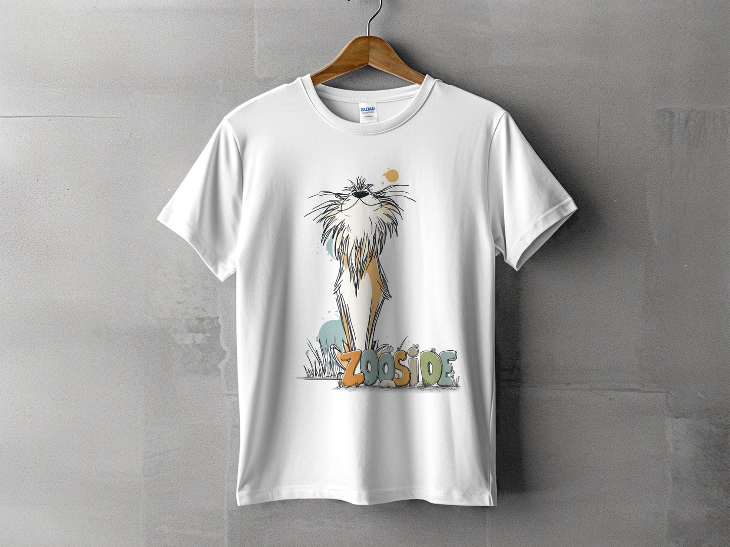 RMA APPAREL Zooside Lion Unisex T-Shirt Sizes S to 5XL T-Shirt - Zooside White T-Shirts - RMA APPAREL - Roclla Media Apparel Store