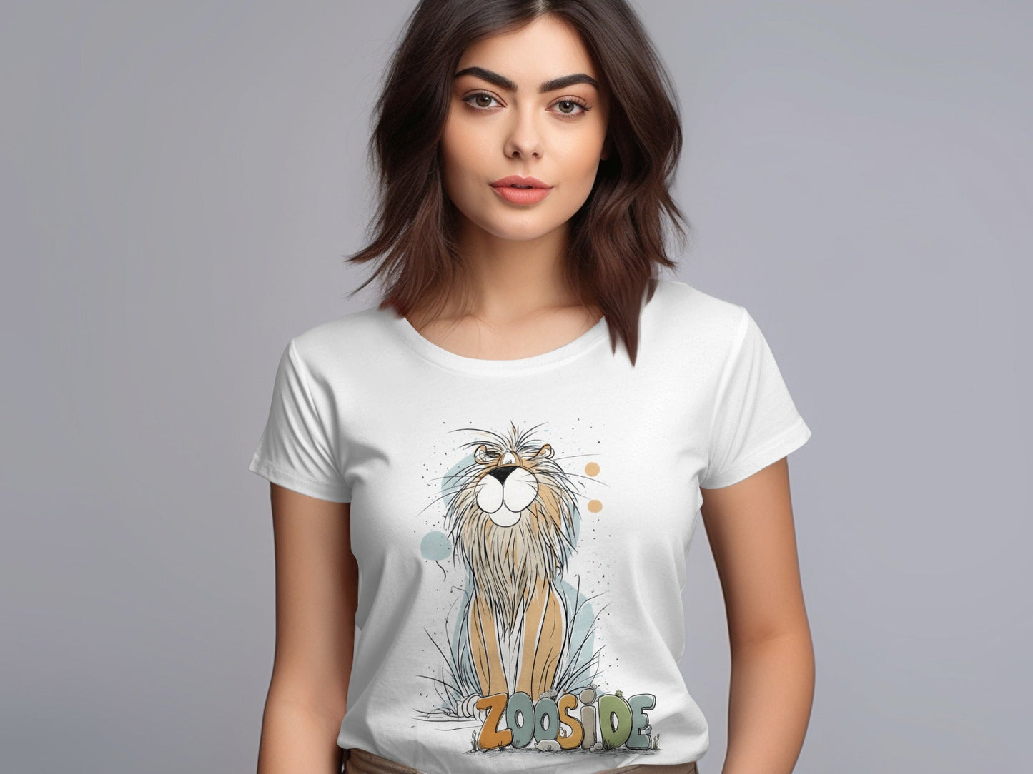 RMA APPAREL Zooside Lion Unisex T-Shirt Sizes S to 5XL T-Shirt - Zooside White T-Shirts - RMA APPAREL - Roclla Media Apparel Store