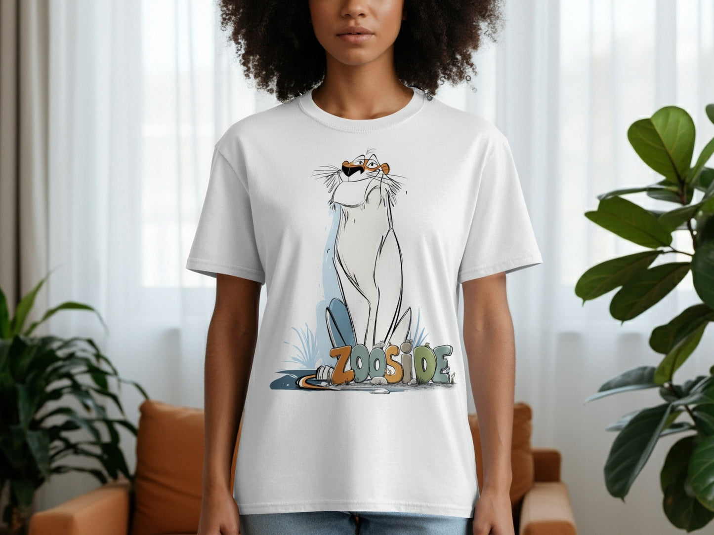 RMA APPAREL Zooside Lion Wildlife Animal Mens T-Shirt sizes S - 5XL - Zooside White T-Shirts - RMA APPAREL - Roclla Media Apparel Store