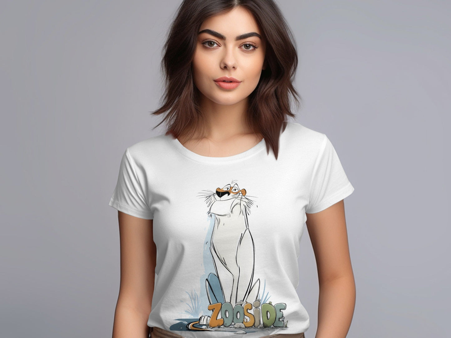 RMA APPAREL Zooside Lion Wildlife Animal Mens T-Shirt sizes S - 5XL - Zooside White T-Shirts - RMA APPAREL - Roclla Media Apparel Store