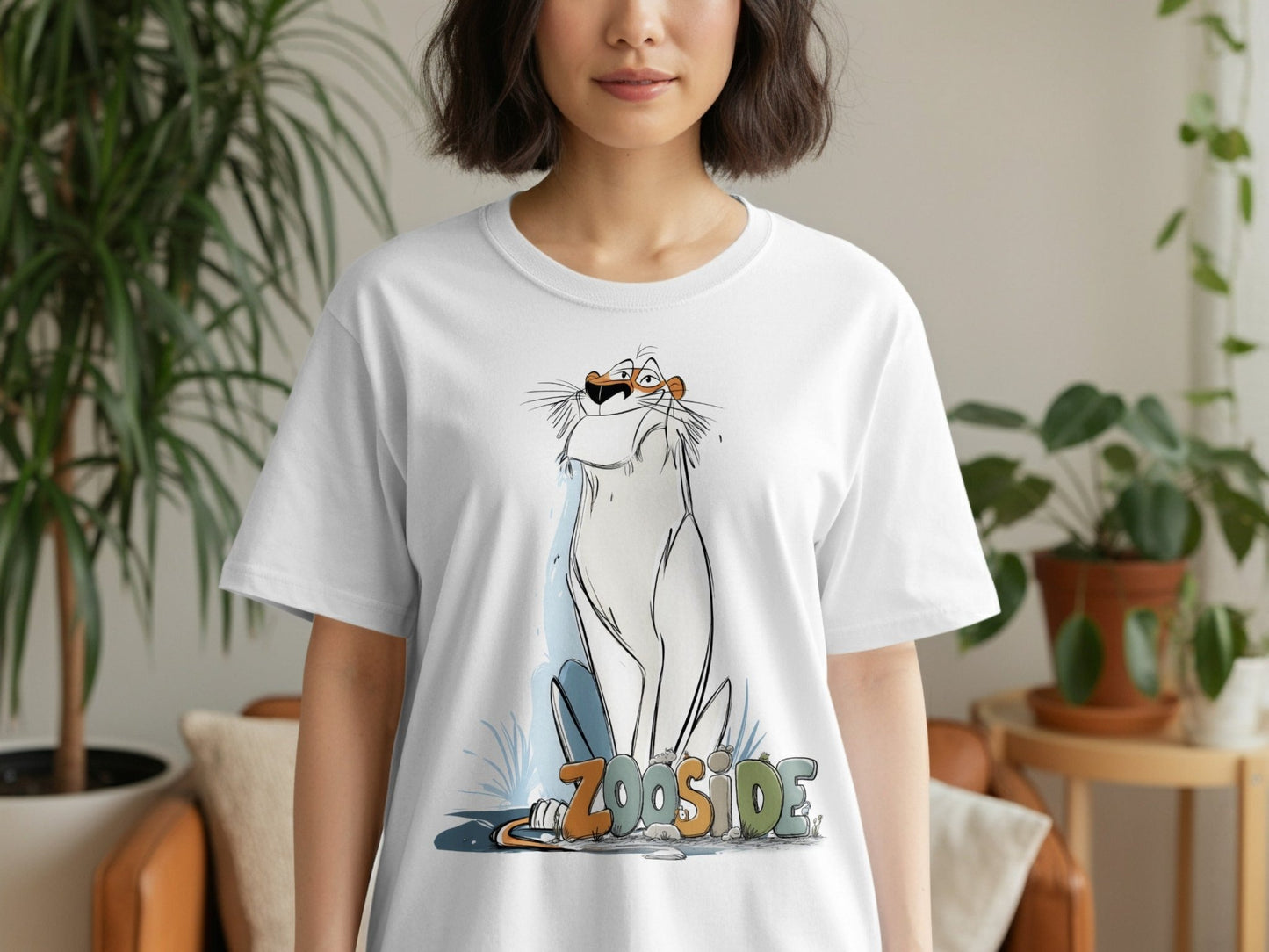 RMA APPAREL Zooside Lion Wildlife Animal Mens T-Shirt sizes S - 5XL - Zooside White T-Shirts - RMA APPAREL - Roclla Media Apparel Store