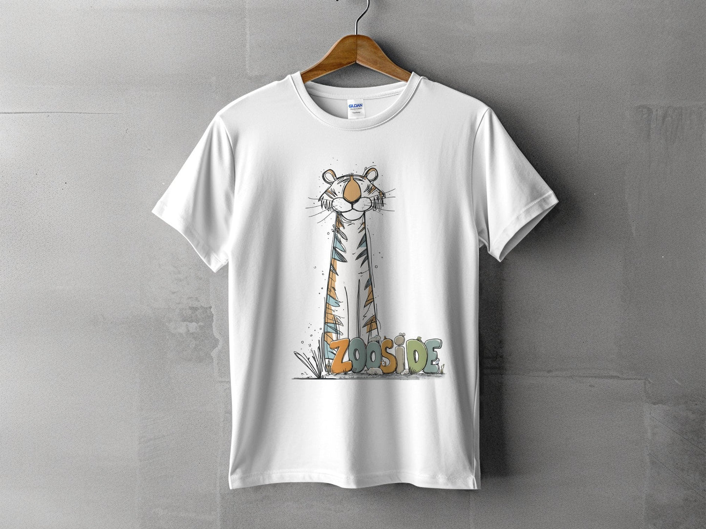 RMA APPAREL Zooside Tiger Wildlife Unisex T-Shirt Sizes S - 5XL T-Shirt - Zooside White T-Shirts - RMA APPAREL - Roclla Media Apparel Store