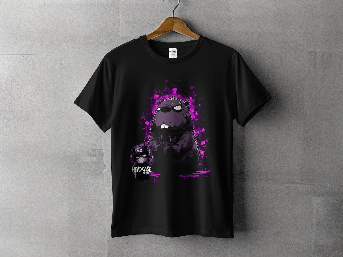 Street Art Cartoon Illustration Mens Sizes S to 5XL T-Shirt - Headcase Crittrz Black T-Shirt - RMA APPAREL - Roclla Media Apparel Store