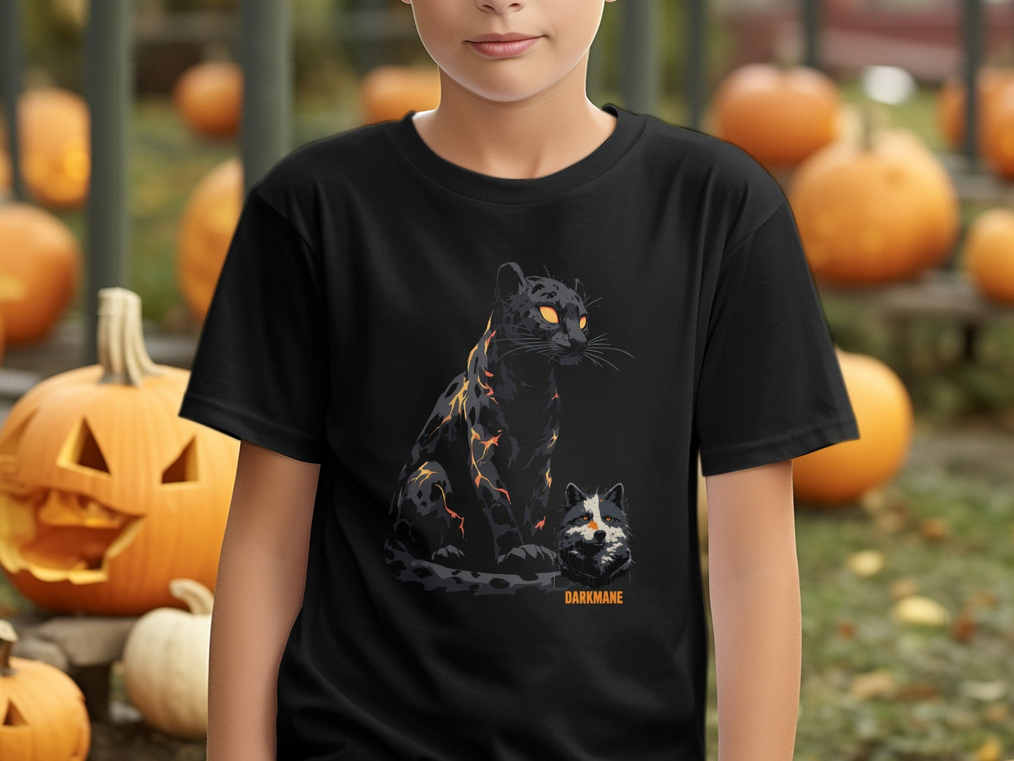 Street Art Darkmane Animals Sizes S 5XL Unisex T-Shirt - Darkmane Black T-Shirt - RMA APPAREL - Roclla Media Apparel Store