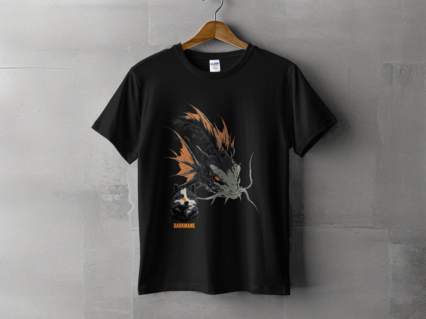 Street Art Darkmane Wildlife Fish Graphic Unisex T-Shirt Sizes S - 5XL - Darkmane Black T-Shirt - RMA APPAREL - Roclla Media Apparel Store