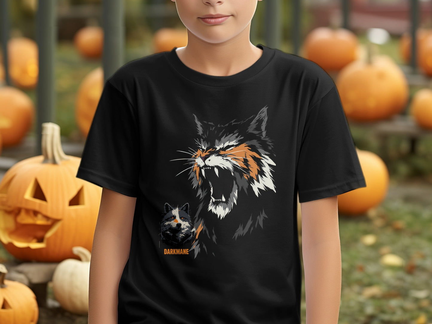 Street Art Darkmane Wildlife Graphic Unisex T-Shirt Sizes S - 5XL - Darkmane Black T-Shirt - RMA APPAREL - Roclla Media Apparel Store