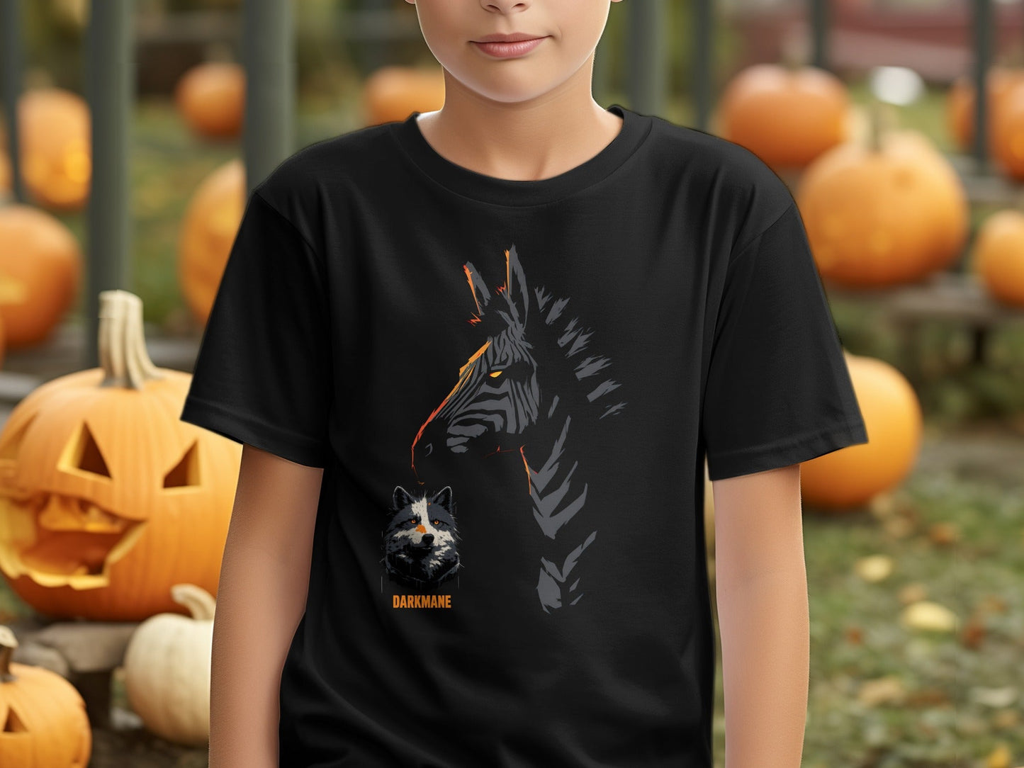 Street Art Zebra Plus Wildlife Graphic Design Unisex T-Shirt - Darkmane Black T-Shirt - RMA APPAREL - Roclla Media Apparel Store