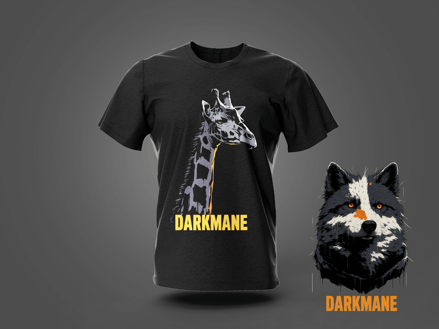 Darkmane: Shadowed Wildlife Street Art Apparel - RMA APPAREL - Roclla Media Apparel Store