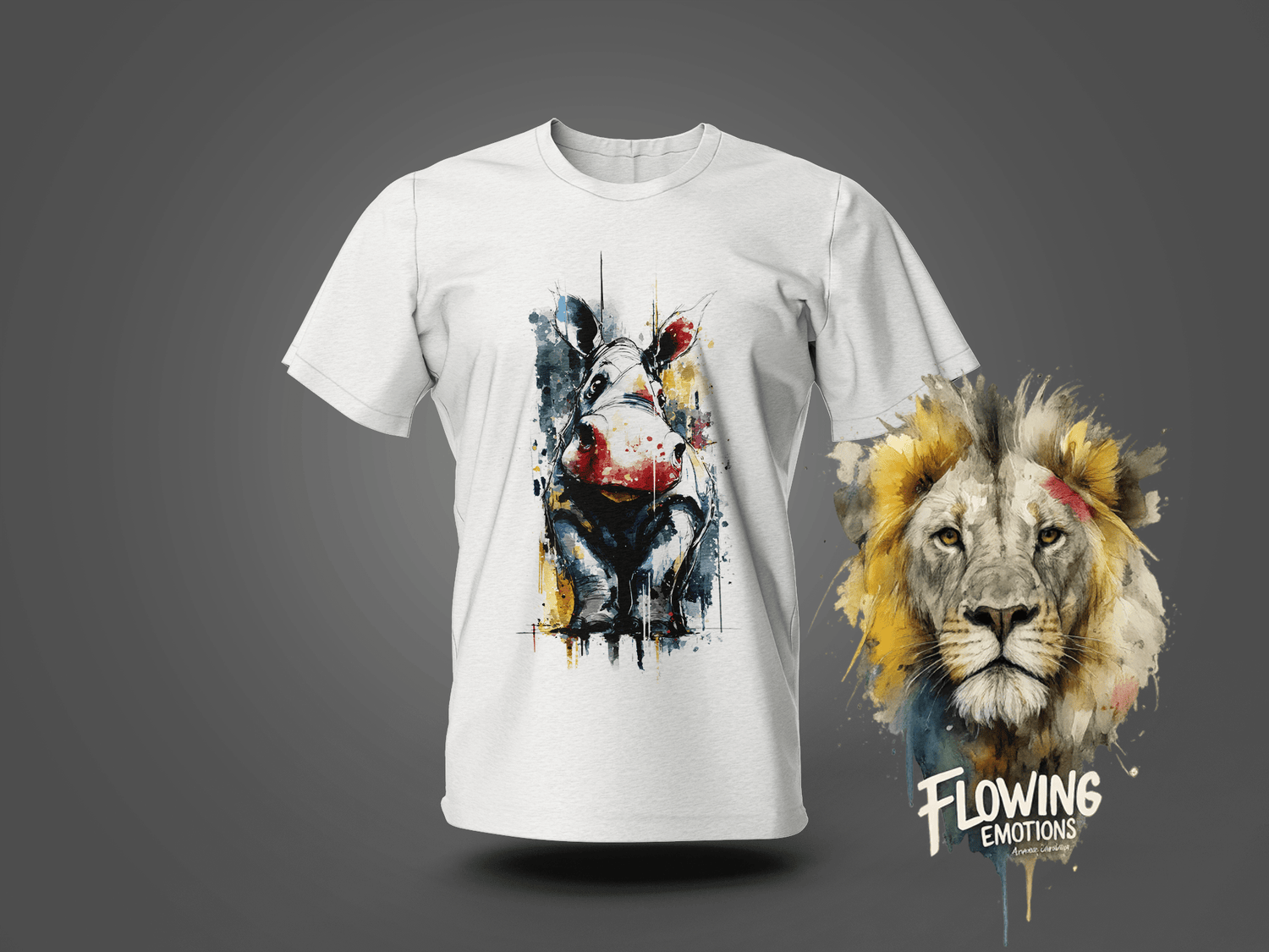 Flowing Emotions: Watercolour Wildlife Art Apparel - RMA APPAREL - Roclla Media Apparel Store