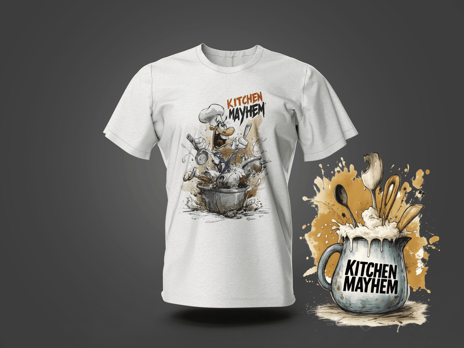 Kitchen Mayhem: Culinary Chaos Graphic Apparel - RMA APPAREL - Roclla Media Apparel Store