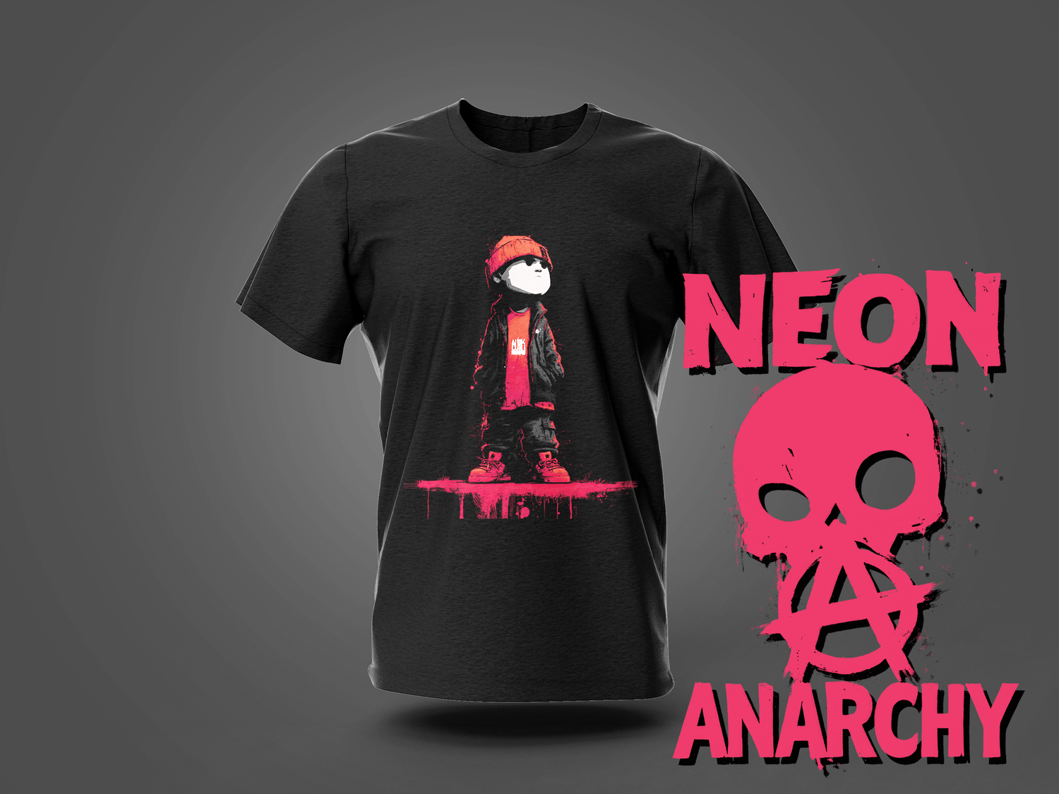 Neon Anarchy: Cyberpunk Rebellion Graphic Apparel - RMA APPAREL - Roclla Media Apparel Store