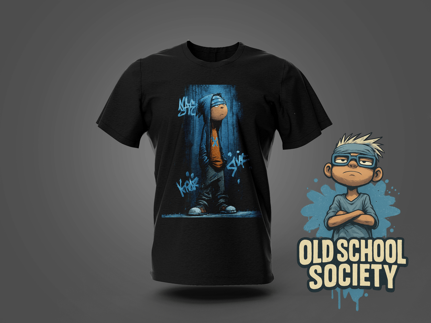 Old School Society: Retro Streetwear Character Apparel - RMA APPAREL - Roclla Media Apparel Store