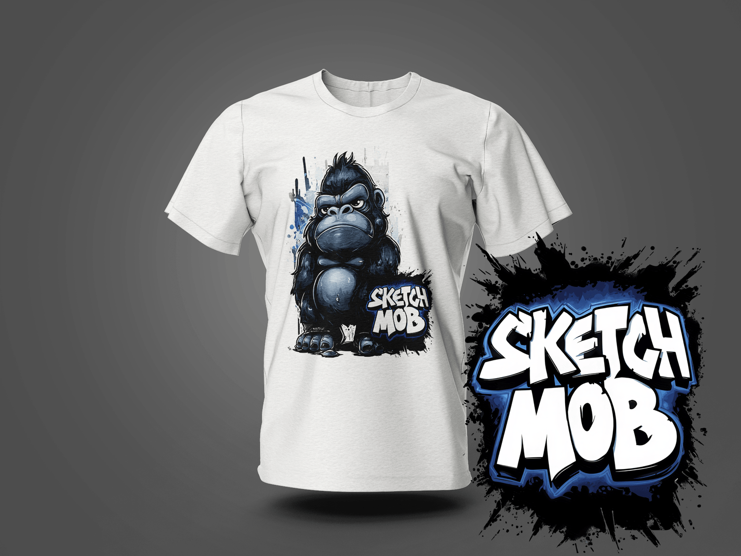 Sketch Mob: Urban Gorilla Graffiti Apparel - RMA APPAREL - Roclla Media Apparel Store