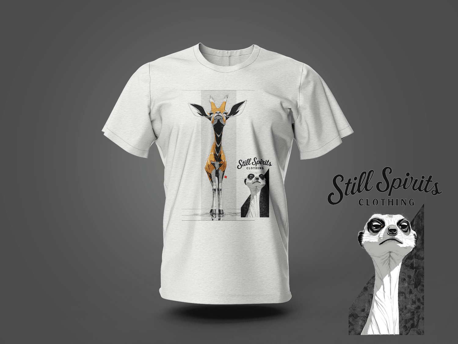 Still Spirits: Grayscale Wildlife Unique Animal Art T-Shirts - RMA APPAREL - Roclla Media Apparel Store