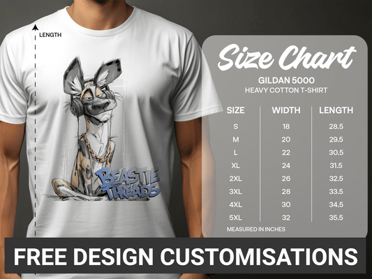 RMA - Apparel African Wild Dog T-Shirt, Unisex T-Shirt S to 5XL - Beastie Threads White T-Shirt - RMA APPAREL - Roclla Media Apparel Store