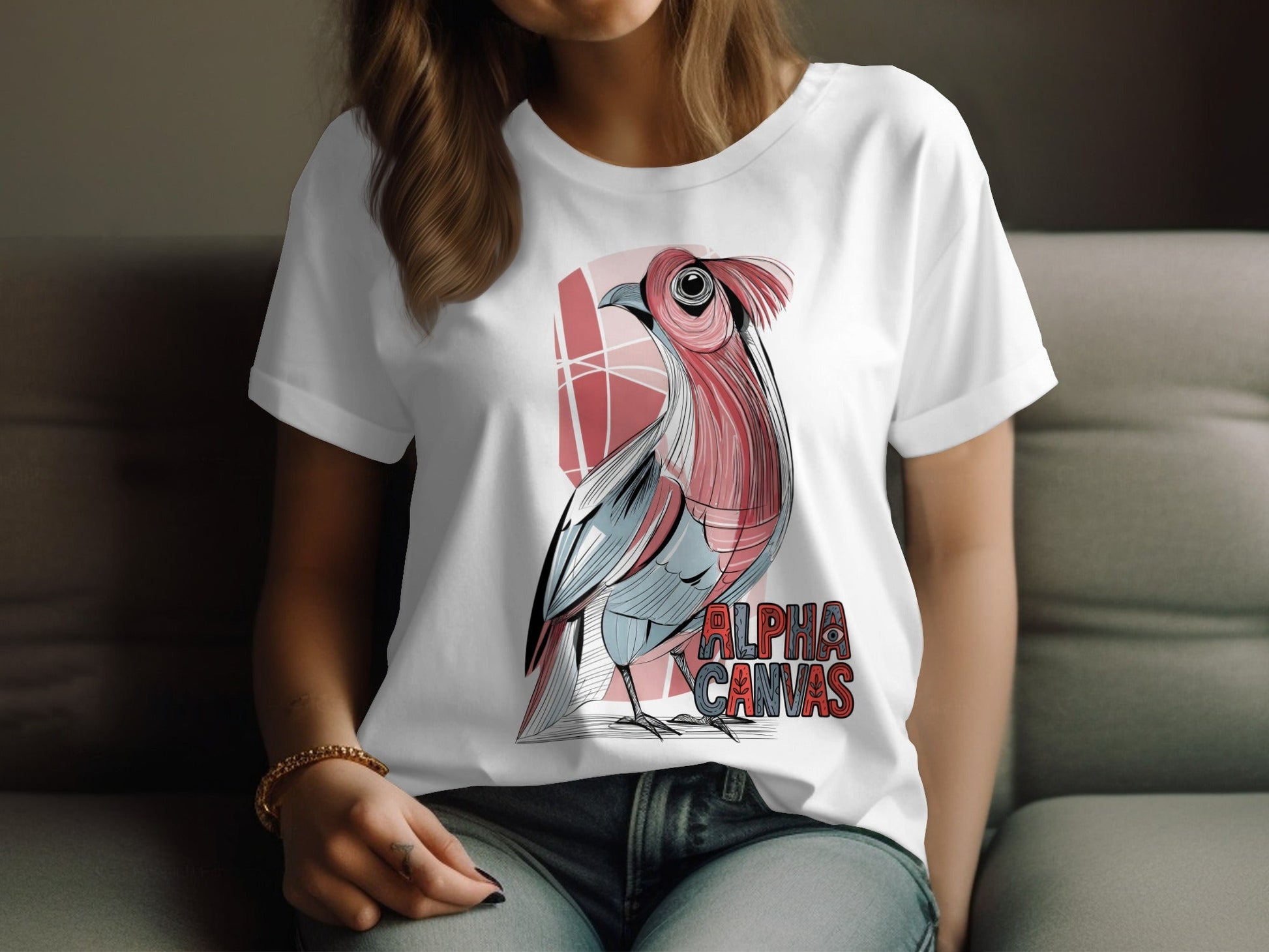 RMA APPAREL Artistic Cockatoo Wildlife Illustration T-Shirt - DFTW - White T-Shirt - RMA APPAREL - Roclla Media Apparel Store