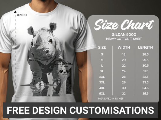 RMA APPAREL Baby Rhino Meerkat Wildlife Design S to 5XL T-Shirt - Still Spirits White T-Shirt - RMA APPAREL - Roclla Media Apparel Store