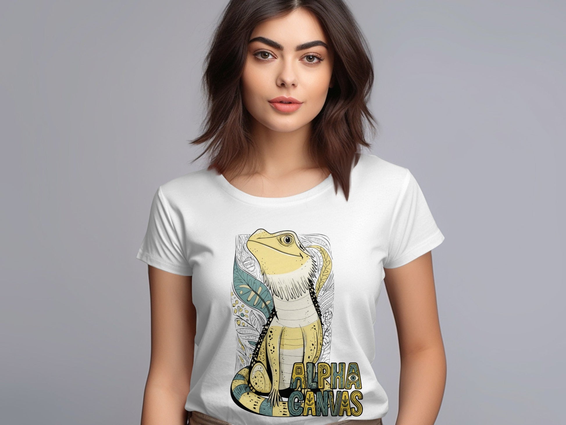 RMA APPAREL Bearded Dragon Graphic Unisex T-Shirt Sizes S - 5XL - DFTW - White T-Shirt - RMA APPAREL - Roclla Media Apparel Store