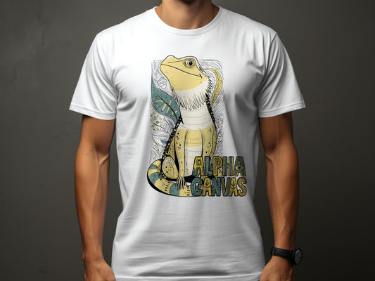 RMA APPAREL Bearded Dragon Graphic Unisex T-Shirt Sizes S - 5XL - DFTW - White T-Shirt - RMA APPAREL - Roclla Media Apparel Store