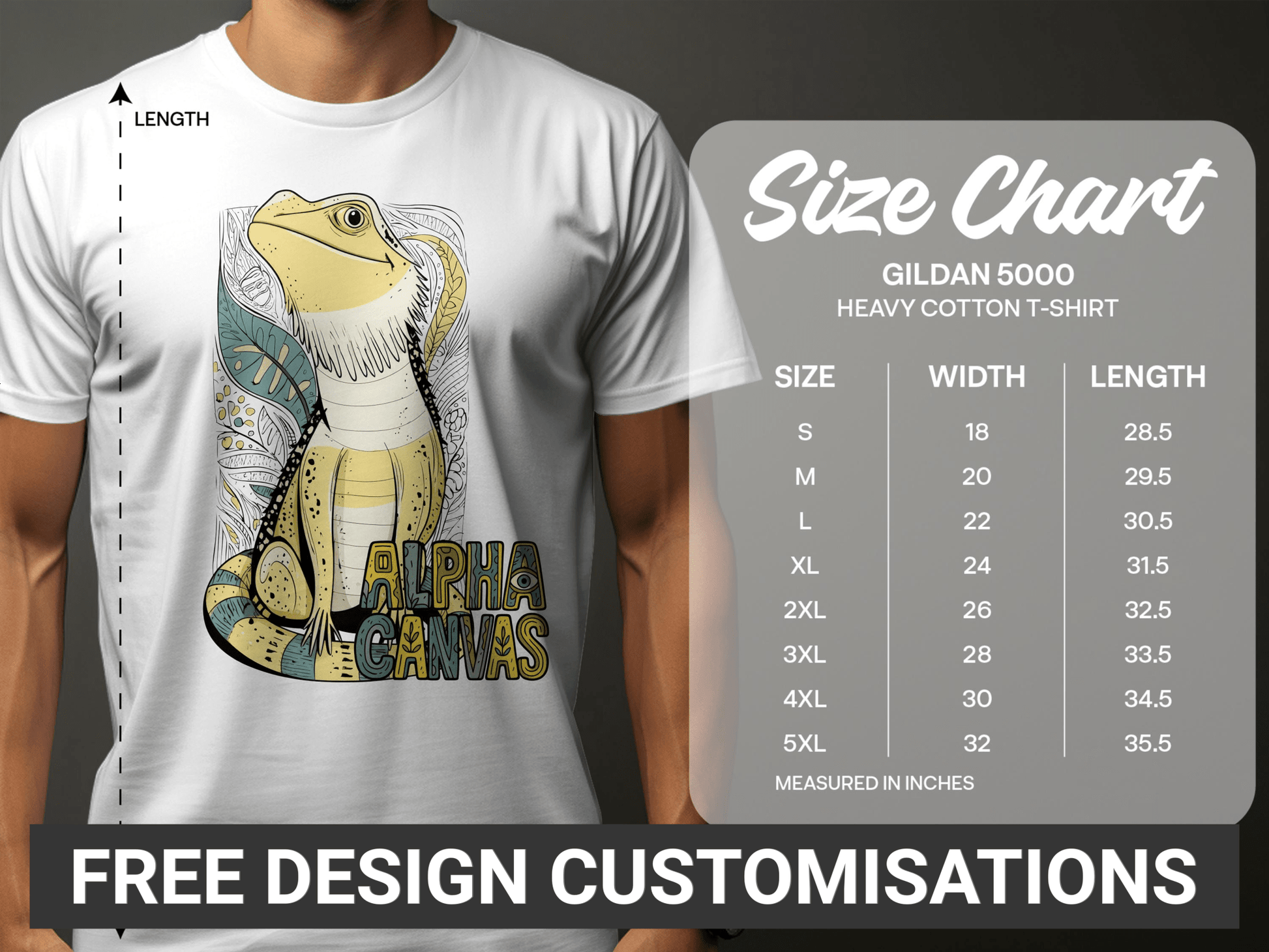 RMA APPAREL Bearded Dragon Graphic Unisex T-Shirt Sizes S - 5XL - DFTW - White T-Shirt - RMA APPAREL - Roclla Media Apparel Store
