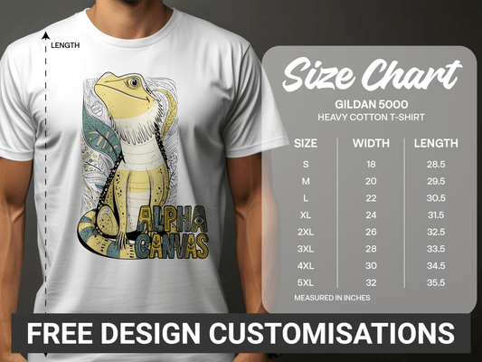 RMA APPAREL Bearded Dragon Graphic Unisex T-Shirt Sizes S - 5XL - DFTW - White T-Shirt - RMA APPAREL - Roclla Media Apparel Store