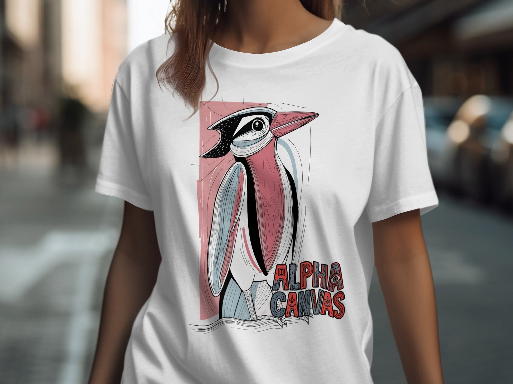 RMA APPAREL Bird Wildlife Illustration Graphic Unisex T-Shirt - DFTW - White T-Shirt - RMA APPAREL - Roclla Media Apparel Store