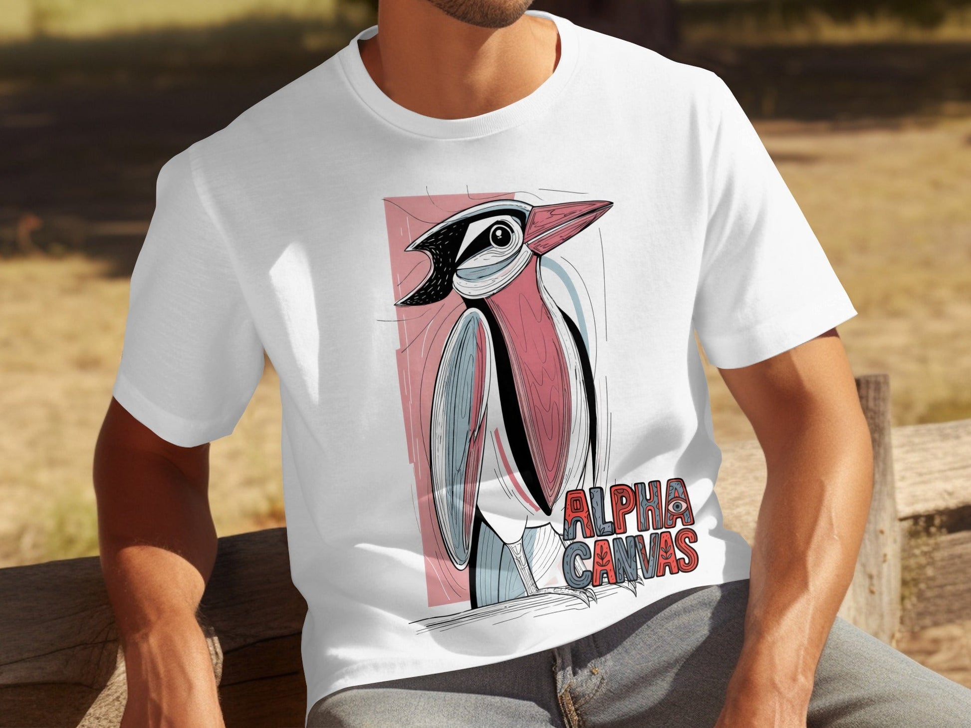 RMA APPAREL Bird Wildlife Illustration Graphic Unisex T-Shirt - DFTW - White T-Shirt - RMA APPAREL - Roclla Media Apparel Store
