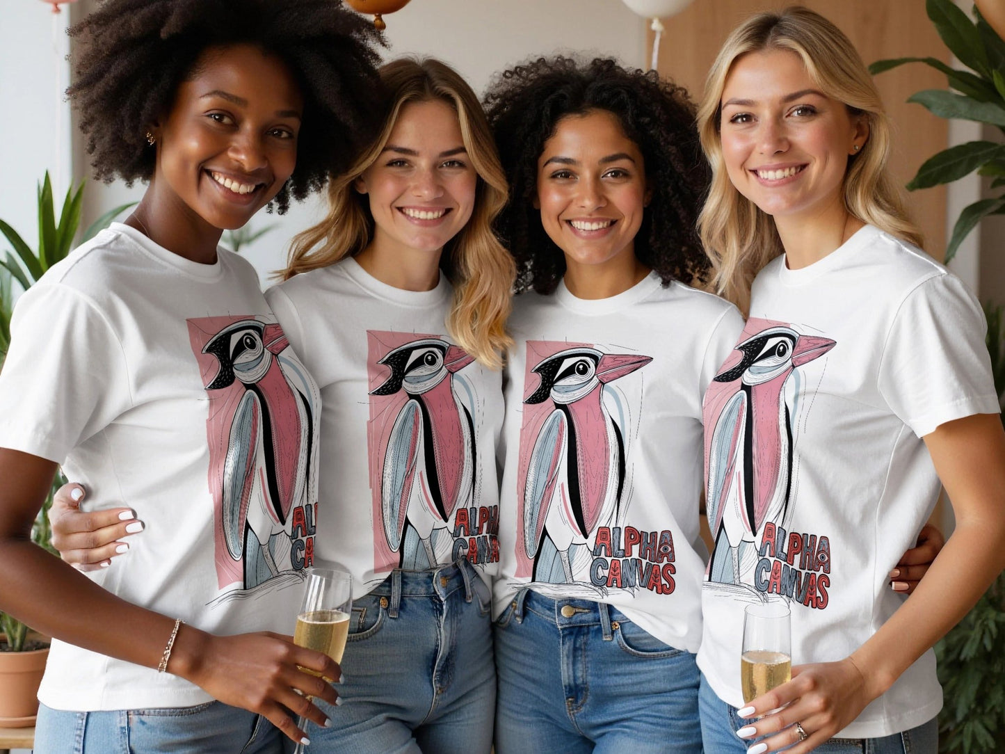 RMA APPAREL Bird Wildlife Illustration Graphic Unisex T-Shirt - DFTW - White T-Shirt - RMA APPAREL - Roclla Media Apparel Store
