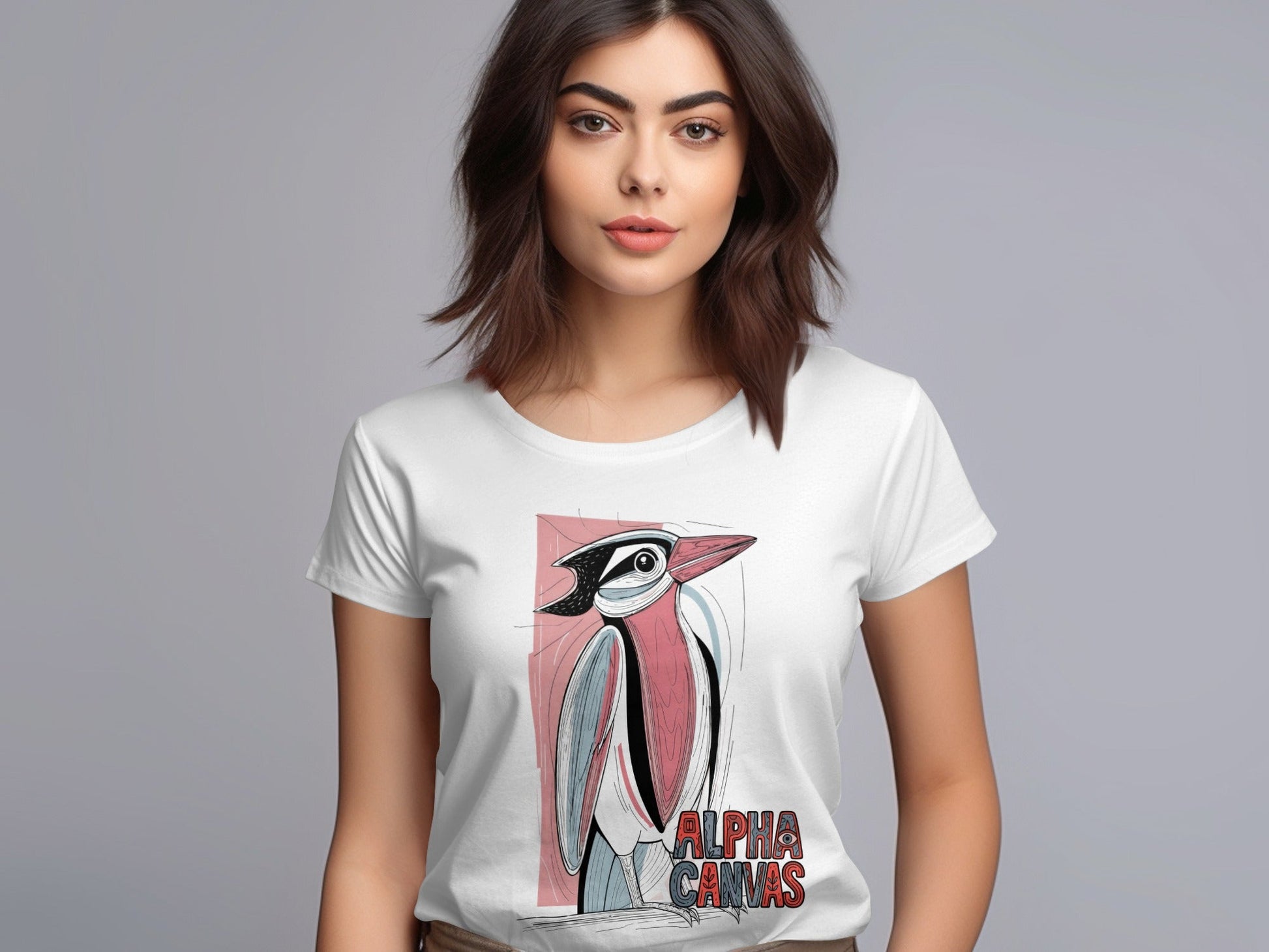 RMA APPAREL Bird Wildlife Illustration Graphic Unisex T-Shirt - DFTW - White T-Shirt - RMA APPAREL - Roclla Media Apparel Store