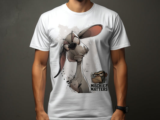 RMA APPAREL Cartoon Dog T-Shirt S - 5XL, Unique Dog Tee, Funny Dog Shirt - Mischief Matters White T-shirt - RMA APPAREL - Roclla Media Apparel Store