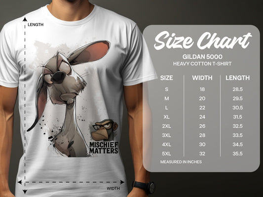 RMA APPAREL Cartoon Dog T-Shirt S - 5XL, Unique Dog Tee, Funny Dog Shirt - Mischief Matters White T-shirt - RMA APPAREL - Roclla Media Apparel Store