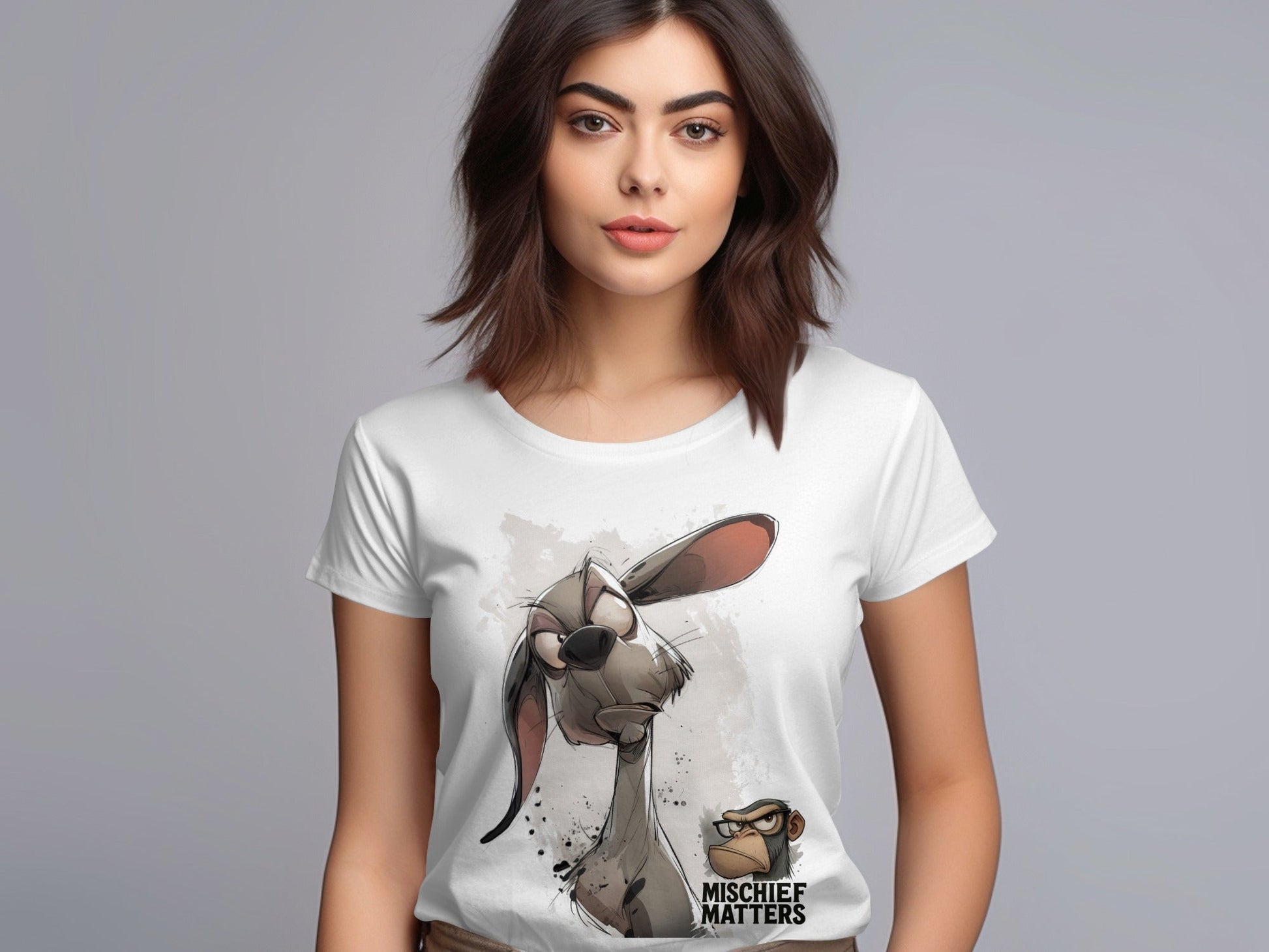 RMA APPAREL Cartoon Dog T-Shirt S - 5XL, Unique Dog Tee, Funny Dog Shirt - Mischief Matters White T-shirt - RMA APPAREL - Roclla Media Apparel Store