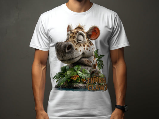 RMA APPAREL Cartoon Hyena Wildlife Unisex Sizes S to 5XL T-Shirt - Thorn & Claw White T-Shirts - RMA APPAREL - Roclla Media Apparel Store