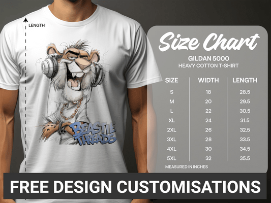 RMA - Apparel Cool Cheetah T-Shirt, Animal T-Shirt, Unisex, Sizes S to 5XL - Beastie Threads White T-Shirt - RMA APPAREL - Roclla Media Apparel Store